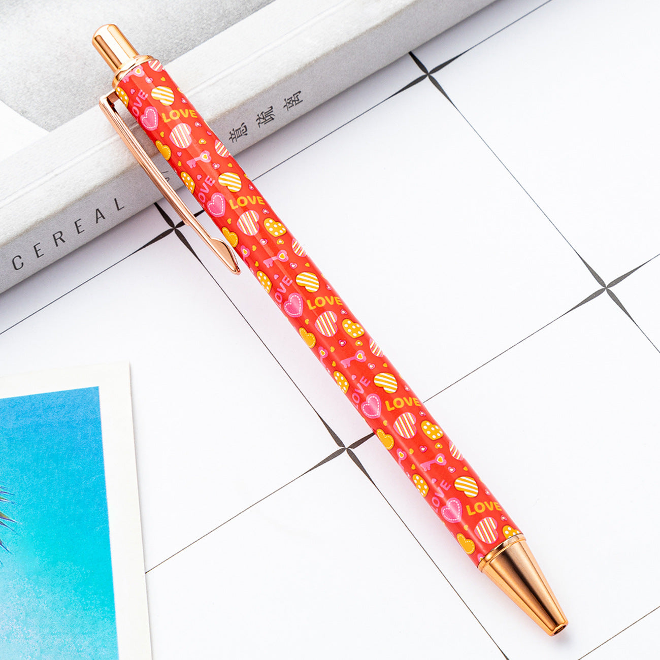 Wholesale of Valentine's Day Metal Action Pens